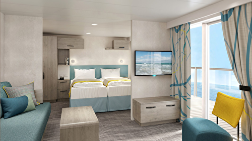 Familienkabine Balkon