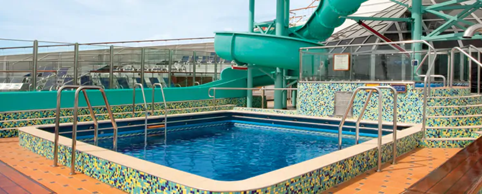 Dolphin Pool & Twister Waterslide