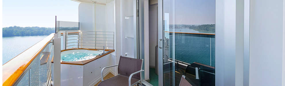 MSC Seaview, suite med spa på balkonen